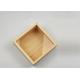 Small Brown Handmade Wooden Boxes , Bamboo Wood Box With Clear Sliding Lid