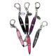 Glitter Leather Keyring Steel Ballpoint Pen CE Approved Flamingo printing