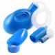 Portable male urinal with lid, Men's urinal,Re-Useable male urine bottle,disposable medical urinal 2000ml,Blue,