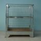 Metal Supermarket Storage Cage Without 4 Wheels Metallic Material