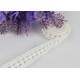 1.5cm Width Chemical Eyelet Cotton Lace Trim With Concise Quadrate / Dot Design