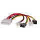 20AWG Internal Power Cables Molex 4 Pin To 3 Pin TX3 Case Cooling Fan Power Adapter Converter Cable 2x5V / 2x12V