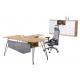 American Walnut Color Wood Office Desk , Melamine Laminated Modern Executive Table