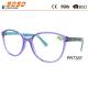 Fashionable reading glasses,made of plastic frame with plastic hinge,suitable for every season