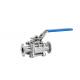 AISI 304 316L  Stainless Steel Sanitary Valves Sanitary Tri Clamp Ball Valve With Full Port Ends Manual Type