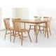 Solid Oak Kitchen Hotel Dining Table And Chairs Strong Structure Classic Style