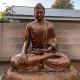 BLVE Bronze Buddha Statues Brass Copper Meditation Sitting Budda Sculpture Garden Home Decor Antique Life Size