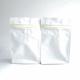 Customized Matte White Flat Bottom Coffee Bag Reusable Zip Aluminum Foil Quad Bottom Bag With Valve
