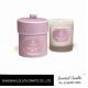 Scented pink frosted jar soy wax candle with pink round gift  box