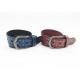3cm Width Womens Studded Leather Belt Red / Blue Color With Studded Loop