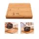 square shape bamboo wooden coaster set cup coaster with special design and high quality