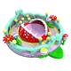 0.55mm Cannibal Flower Theme Inflatable Play Park For Amusement