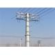 Galvanized 33kv Electrical Power Pole High Tension Transmission Line Steel Tower Pole
