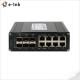 8W Max Industrial Ethernet Switch 8 Port RJ45 Gigabit + 4 Port 1G SFP + 2 Port 10G Fiber
