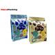 Matte Colorful Printing Dry Food Packaging Bags , Flat Bottom Pet Dog Treat Bag With Zipper