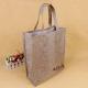 Foldable Square Jute Tote Bags With Heat Transfer Printing Color Optional