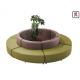 Fabric  Round Shape Commercial Booth Seating With Steel Frame Base For  Lobby