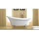 Classical 67 Inch Acrylic Soaking Tubs , Zinc Alloy Claw Foot Freestanding Slipper Tub