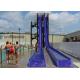 High Speed Rainbow Water Slide For 360 Riders Per Hour / Water Play Equipment