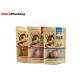 Kraft Paper Food Packaging Pouches , Stand Up Snack Zipper Paper Pouch With