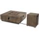 40'' Square Brazier With Tank Rack Outdoor Natural Gas Firepit Concrete