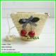 LDMC-017 strawberry clutch bag,natural wheat straw handbag, zipper beach bag