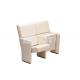 Plywood Outer Back White Padded Church Chairs Steel Structure