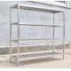 Disassembly 4 Tiers Stainless Steel Display Racks , Polished Storage Baker Rack Shelving