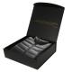 Luxury Matte Black Magnetic Folding Gift Box Recyclable Rigid Cardboard