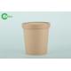 Non Toxic Salad / Yogurt Kraft Paper Cups 780ml For Taking Out Single Wall