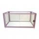 Portable Metal Pet Cage With Mesh Panels And Latch Lock Removable Tray Easy Assembly