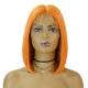 14inch HD Lace Front Bob Wigs with Natural Orange Silky Straight Human Peruvian Hair