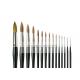 Pro 15 Pieces Body Makeup Paint Brushes Watercolour Oil Paint Round Brush Collection