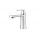 Chrome Polished Basin Mixer Taps With Contemporary For Bathroom T9732W
