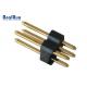 LCM Brass PBT LCP Male Header Connector Dual Row UL94V-0 Gold Flash