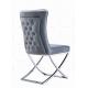 YUNZONN Luxury Fabric Design Stainless Steel Legs Dining Chair