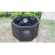 Strong Dark Brown Rattan Fish Tank With Power Coated Aluminum Frame
