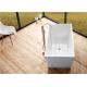 Seamless Acrylic Square Freestanding Bathtub With Pop - Up Drainer Durable
