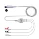3 Lead Clip ECG Cables And Leadwires Round 6P Compatible With Nihon Konden Mindray