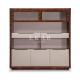 Wood Veneer Leather Designer Preferred Book Shelf Bookcase