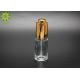 20ml Clear Glass Essential Oil Bottles With Press Push Button Gold Dropper