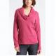 WOMEN'S 55% COTTON/45% LINEN COWL COLLAR KNITTED SWEATER