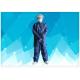 Blue Disposable Coveralls Lightweight Economical Waterproof Disposable Coveralls