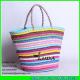 LUDA western popular colorful summer paper straw crochet shopper tote bag