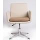 Safety Item Adjustable Executive Office Chair , Fabric White Swivel Chair