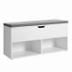 SGS Entryway Small Cube Shoe Rack Furniture Wooden Shoe Cupboard With Seat