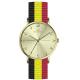36.0mm Round Case Nylon Strap Alloy Wrist Watches For Gilrs Large Face