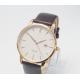 Brown Leather Strap Watches Ultra Thin Waterproof Watch Couple Japan Movt Quartz