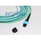 12 Core OM3 OM4 MPO Multimode Fiber Patch Cable for Telecom Network