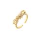 Synthetic CZ 24k Solid Gold Rings Wedding Luxury OEM Elegant Diamond Engagement